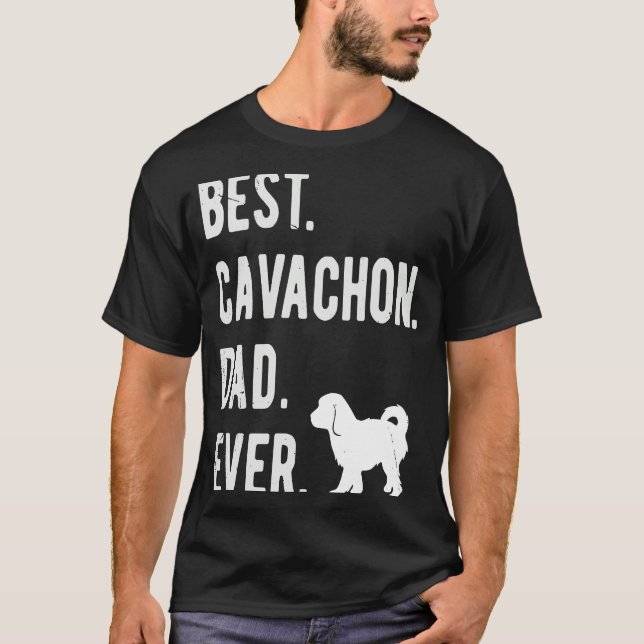 Best Cavachon Dad Ever  Mens Cavachon Dog T Shirt (Framsida)
