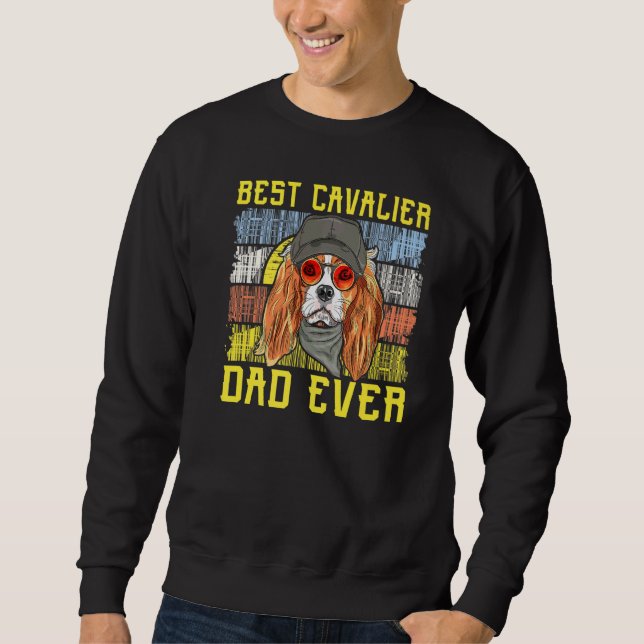 Best Cavalier Pappa någonsin Lång Ärmad Tröja (Framsida)
