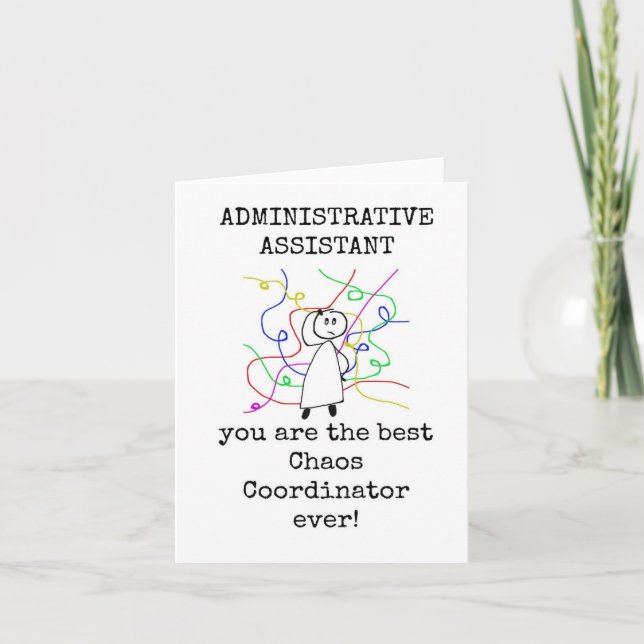 Best Chaos-koordinator, administratörsassistentkor Kort (Framsida)