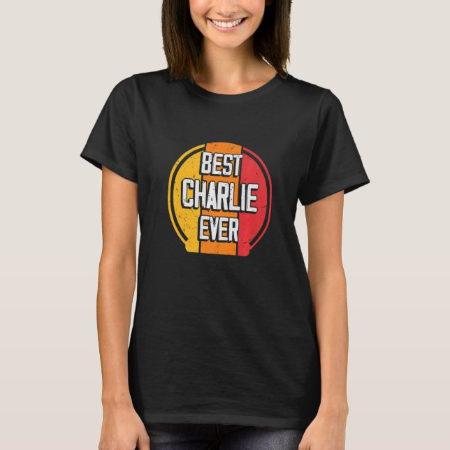 Best Charlie AldriCharlie Namn T Shirt (Framsida)