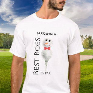 Best Chef by Par:Golf Boll Snögubbe Red Bowtie T- T Shirt