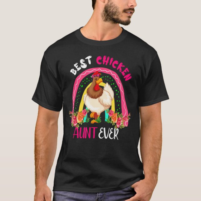 Best Chicken Aunt Ever Cute Chicken Bow Tie Mother T Shirt (Framsida)