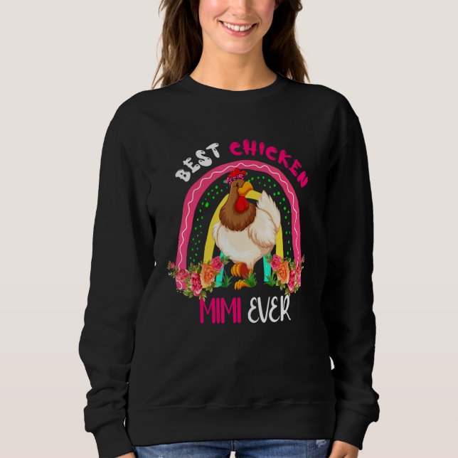 Best Chicken Mimi Ever Cute Chicken Bow Tie Mother T Shirt (Framsida)