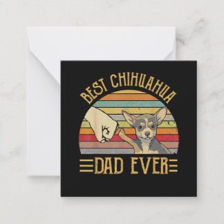 Best Chihuahua Pappa All Retro Vintage Sunset Anteckningskort