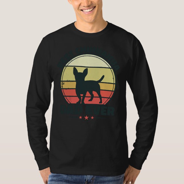 Best Chihuahua Pappa någonsin Retro Chihuahua Pupp T Shirt (Framsida)
