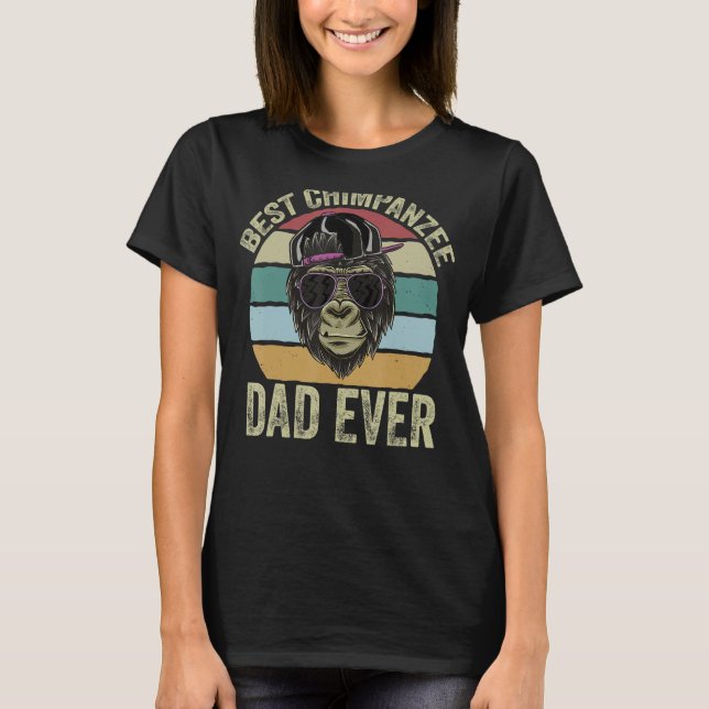 Best Chimpanzee Pappa Monkey Chimp Ape Wildlife Ch T Shirt (Framsida)