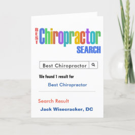 Best Chiropractor-sökning Tack Kort