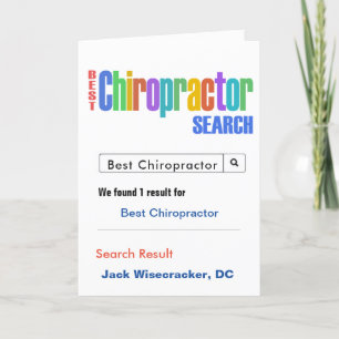 Best Chiropractor-sökning Tack Kort