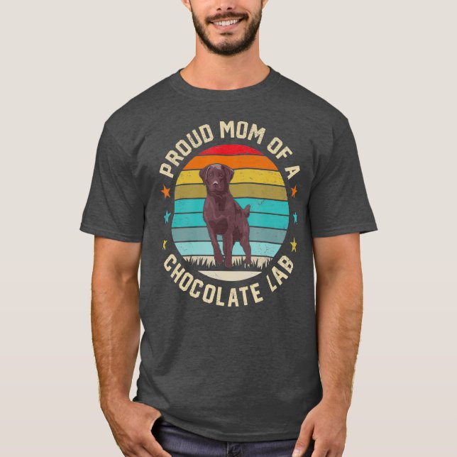 Best Chocolate Lab Mamma Hund älskare Brown Labrad T Shirt (Framsida)