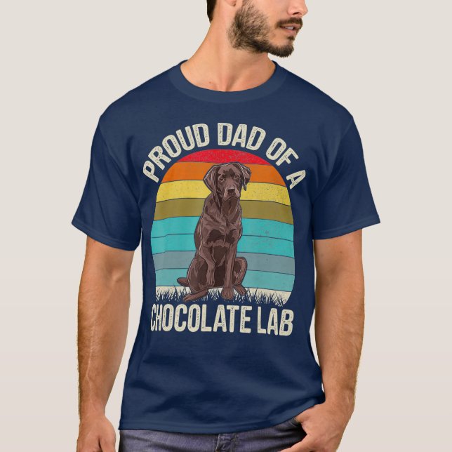 Best Chocolate Lab Pappa Hund älskare Brown Labrad T Shirt (Framsida)