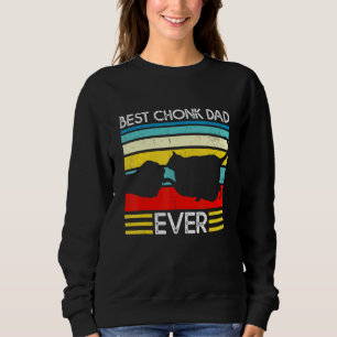 Best Chonk Pappa nånsin pappa Cat Retro Fars dag T Shirt