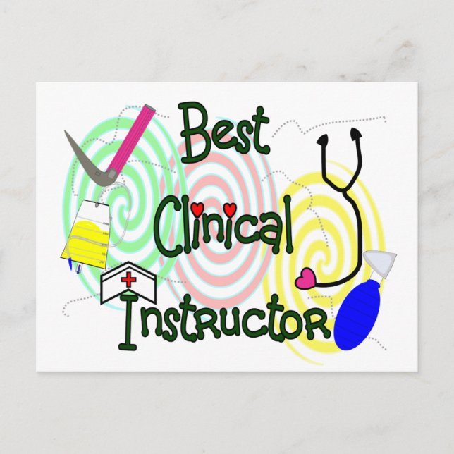 Best Clinical Instructor Nursing Gifts Vykort (Framsida)