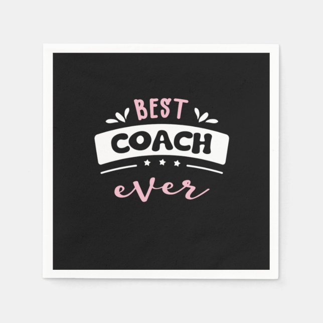 Best Coach Ever Gift Idea Pappersservett (Framsidan)
