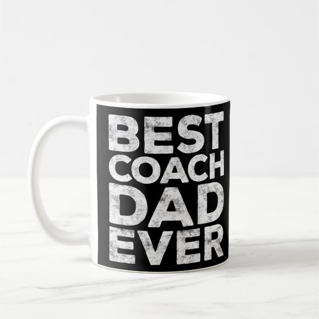 Best Coach Pappa All Fars dag Gift Kaffemugg (Vänster)