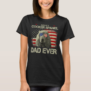 Best Cocker Spain Pappa Now USA Flagga Tjock T Shirt