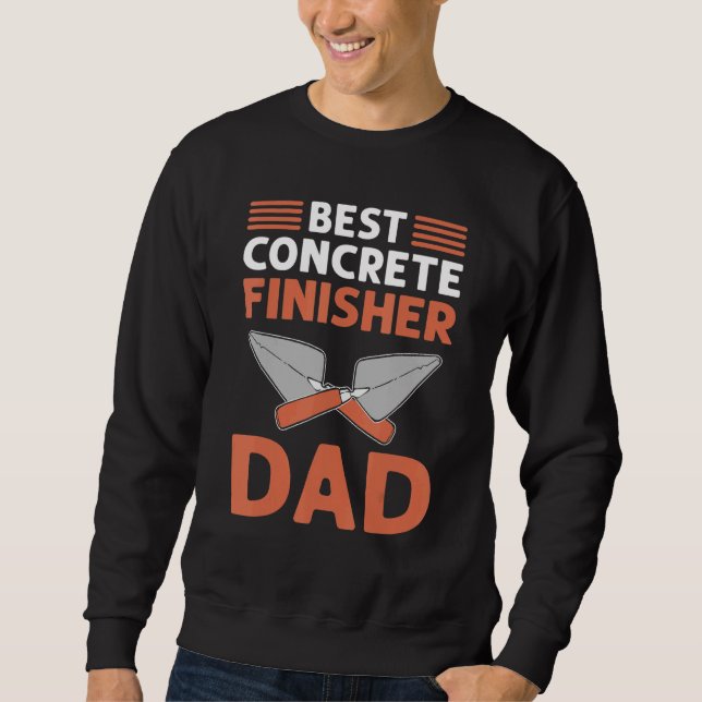 Best Concrete Finisher Dad Cement Mason Concrete F Lång Ärmad Tröja (Framsida)