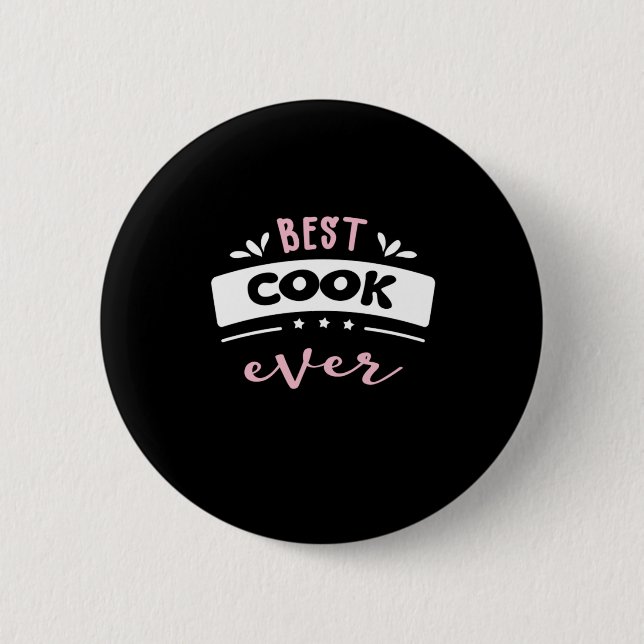 Best Cook någonsin Gift Idea Knapp (Framsida)