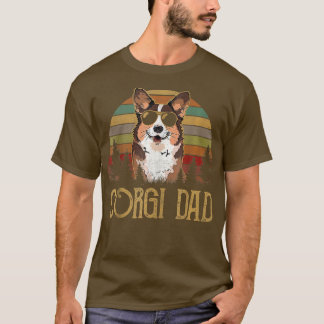 Best Corgi Dad Ever Retro Vintage Corgi Dad Father T Shirt