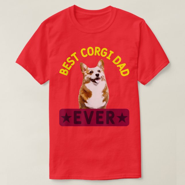 Best Corgi DadDog Lover Owner  T Shirt (Design framsida)