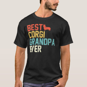 Best Corgi Grandpa nånsin Retro Grandpa T Shirt