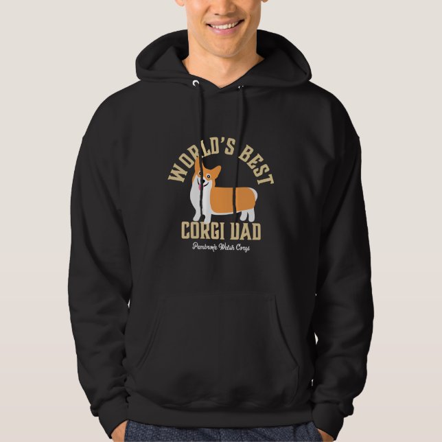 Best Corgi Pappa Hoodie (Framsida)