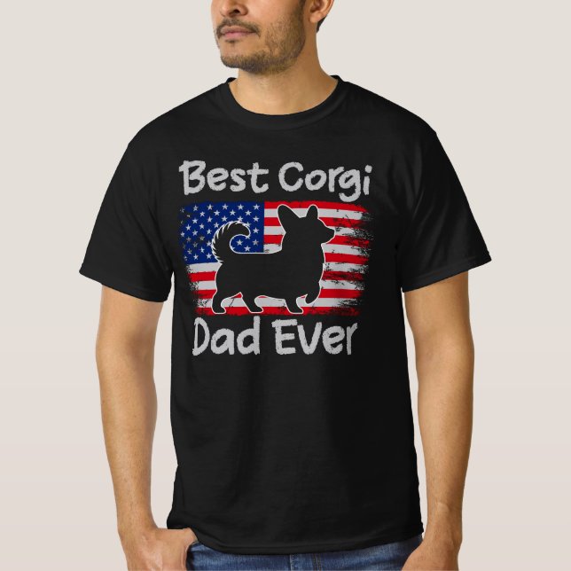 Best Corgi Pappa någonsin, Corgi Älskare T Shirt (Framsida)