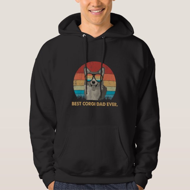 Best Corgi Pappa någonsin Hoodie (Framsida)