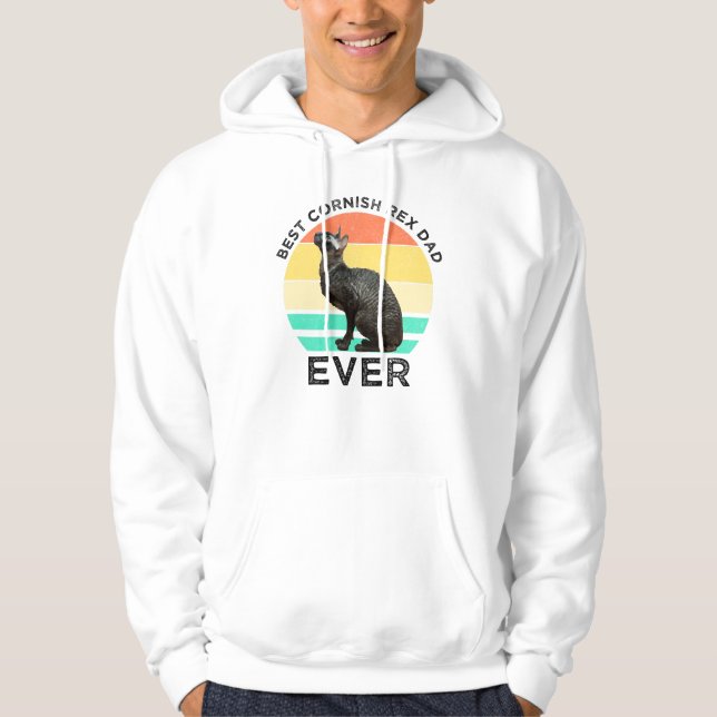 Best Cornish Rex Dad Ever Hoodie (Framsida)