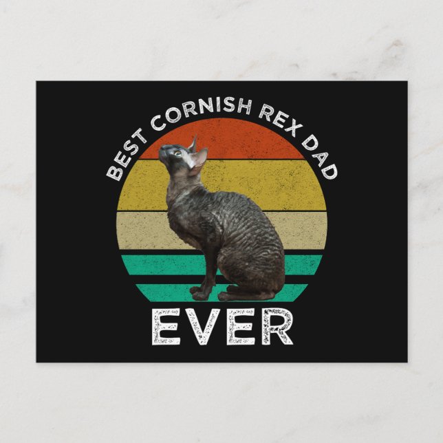 Best Cornish Rex Dad Ever Vykort (Framsida)
