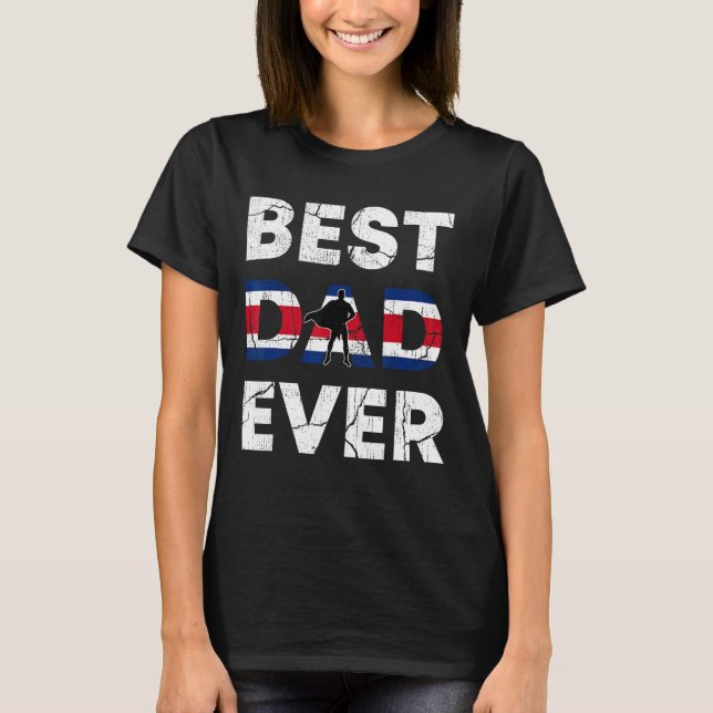 Best Costa Rican Dad Ever Costa Rica Daddy Father  T Shirt (Framsida)