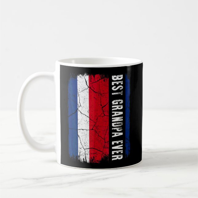 Best Costa Rican Grandpa nånsin Costa Rica Flagga  Kaffemugg (Vänster)