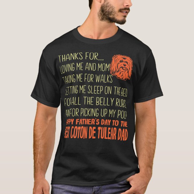 Best Coton De Tulear Fars dag Gift T Shirt (Framsida)