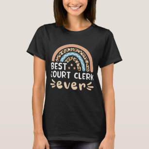 Best Court Clerk Leopard Rainbow Gift Mamma T Shirt