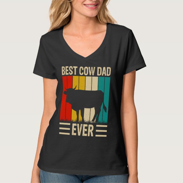 Best Cow Dad Ever  2 T Shirt (Framsida)