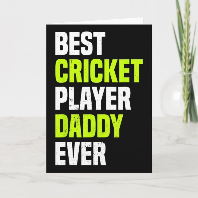 Best Cricket Player Daddy Ever - Cricketing Daddy  Kort (Framsida)