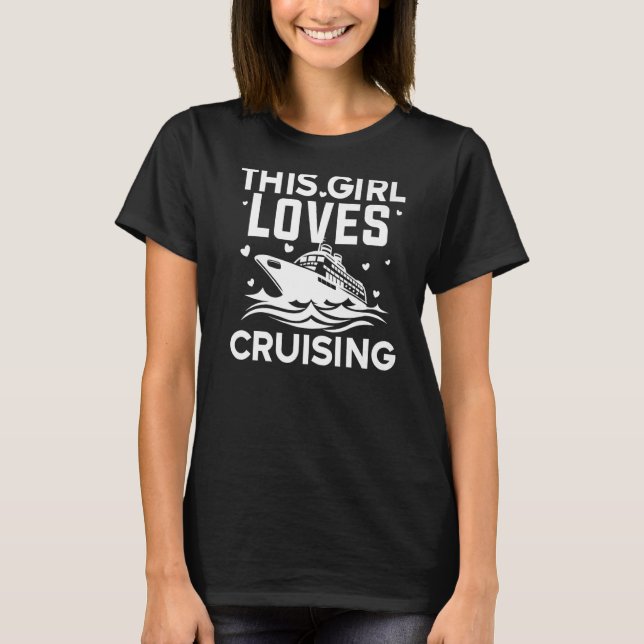Best Cruising Women Girl Cruise Frakt Cruise Trave T Shirt (Framsida)