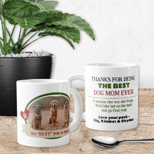 Best Cute Funny Photo Hund Mamma Mugg Jumbo Mugg