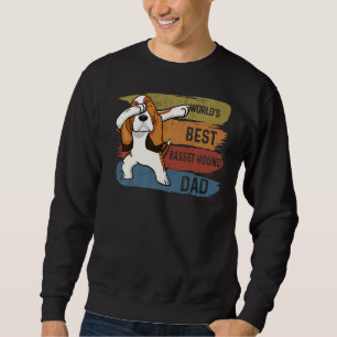 Best Dabbing Basset Hound Pappa Dab För barn Manar Lång Ärmad Tröja