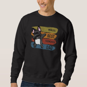 Best Dabbing Fransk Bulldog Pappa Dab För barn Man Lång Ärmad Tröja