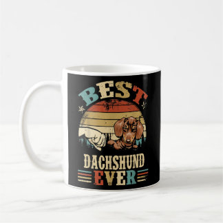 Best Dachshund Dad Ever Retro Fathers Day  Kaffemugg
