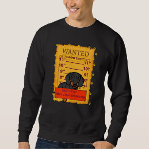 Best Dachshund Fläkt Funny Wiener Hund Wanted Doxi Lång Ärmad Tröja
