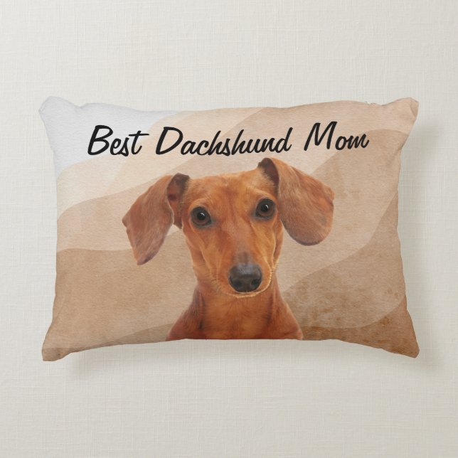 Best Dachshund Mamma accent Pillow Prydnadskudde (Framsidan)