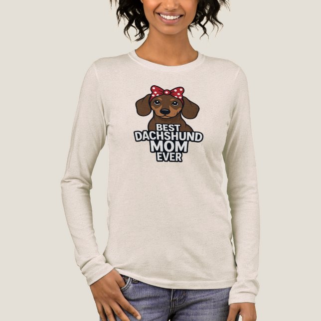 Best Dachshund Mamma T Shirt (Framsida)