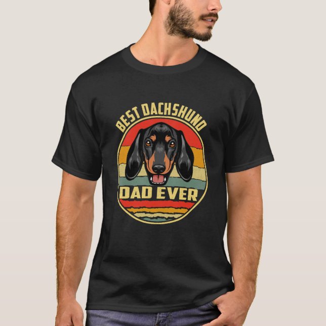 Best Dachshund Pappa någonsin T Shirt (Framsida)