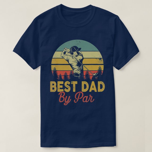Best Dad By Par Disc Golf Golfer Player Funny Fath T Shirt (Design framsida)