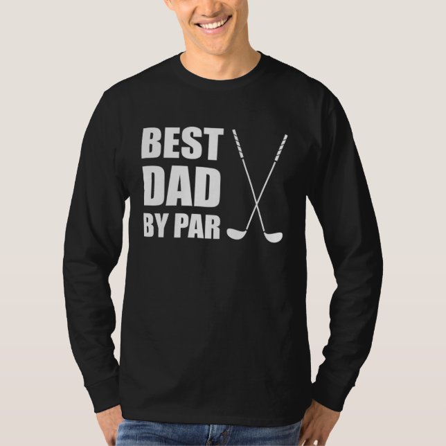 Best Dad By Par Father Golfer Pun T Shirt (Framsida)