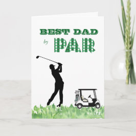 Best Dad by Par Father's Day Card Kort