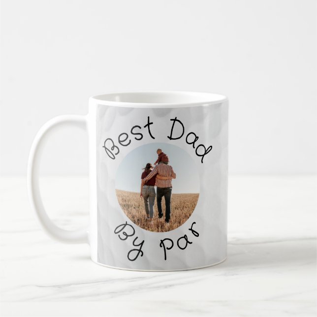 Best Dad By Par Golf Dad Pun Fathers Day Coffee Kaffemugg (Vänster)