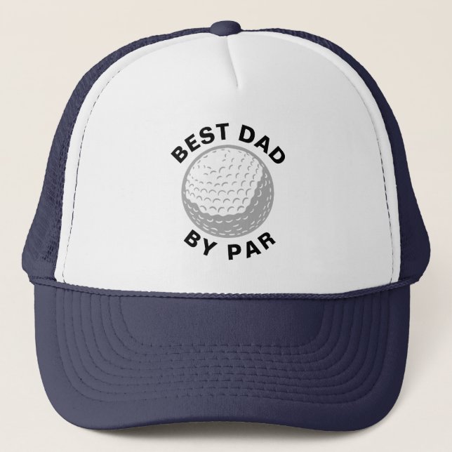 Best Dad By Par Golf Lover Custom Keps (Framsida)