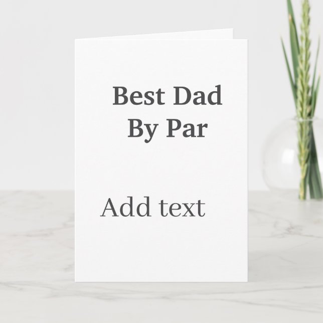 Best dad by par gray black father's day namesimple kort (Framsida)